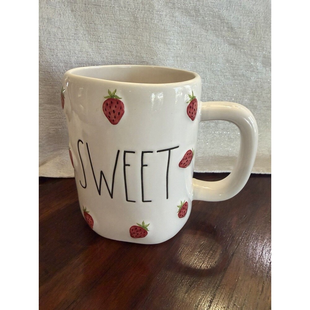 RAE DUNN “Sweet” Strawberries Ceramic Mug